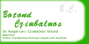 botond czimbalmos business card